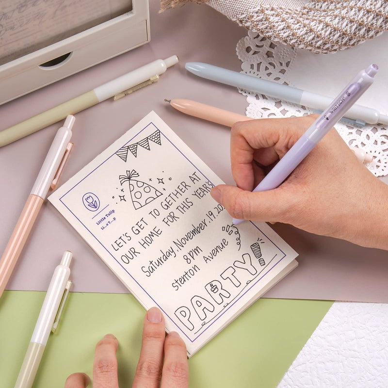 WRITECH Gel Pens Fine Point: 0.5mm Retractable Fine Point Smooth Writing Pen Set No Smear Black Ink Silent Click 4ct for Journaling - Image 5