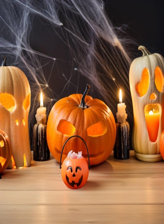 جارنيك ٢٠ دلوًا صغيرًا على شكل يقطين، ٧ سم، دلاء حلوى بلاستيكية صغيرة على شكل يقطين أو فانوس، مثالية لحفلات الهالوين وتزيين الحدائق - Image 4