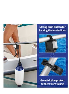 Excefore Huntury Boat Fender Hanger, Boat Rail and Cleat Fender Clips, Adjustable Pontoon Boat Accessories, Boat Bumper Clips, Quick Connect and Release Fender Lines, for Fender Cleats Bumpers  - Image 5
