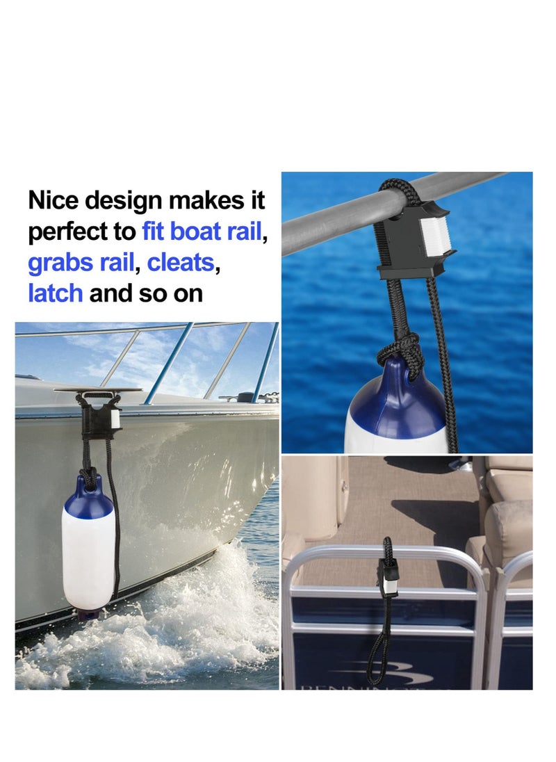 Excefore - Huntury Boat Fender Hanger, Boat Rail and Cleat Fender Clips, Adjustable Pontoon Boat Accessories, Boat Bumper Clips, Quick Connect and Release Fender Lines, for Fender Cleats Bumpers - Image 1