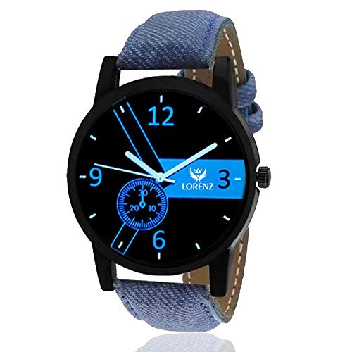 LORENZ Men's Gift Combo Set Of Watch, Wallet & A Gift Box|Cm-2014Wl-05, Analogue, Black, Blue - Image 5