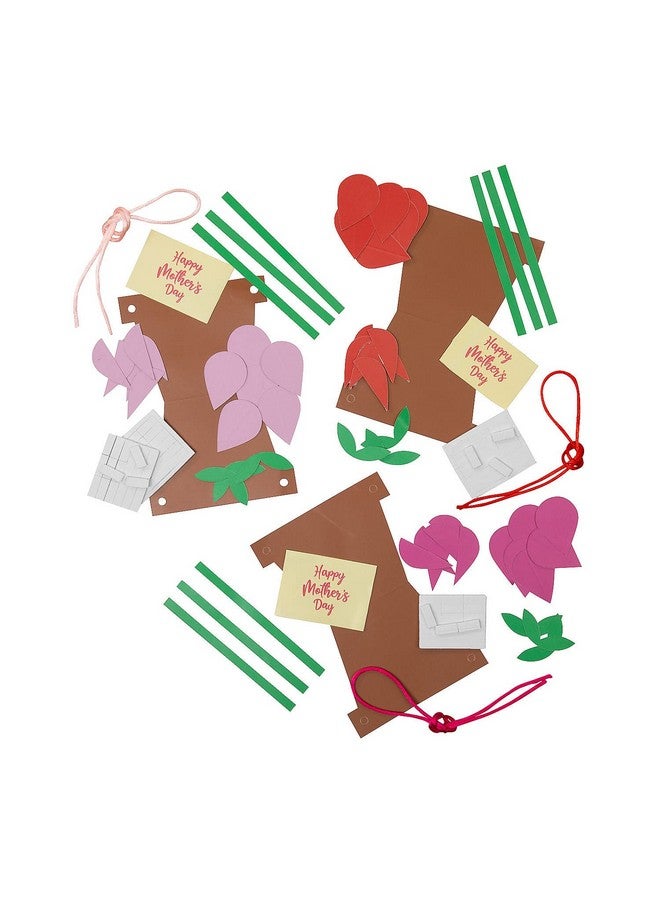 Fun Express 12 Pieces Mother’s Day Flower Bouquet Card Craft Kit - Image 2