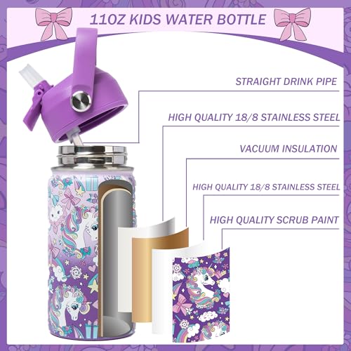 Oruiji Unicorn Bento Box for Kids Lunch Box for Girls Bento Lunch Box for Kids Lunch Box Set with 5 Compartments Stainless Steel Water Bottle, Lunch Bag, Ice Pack Set Back to School Supplies - Image 5