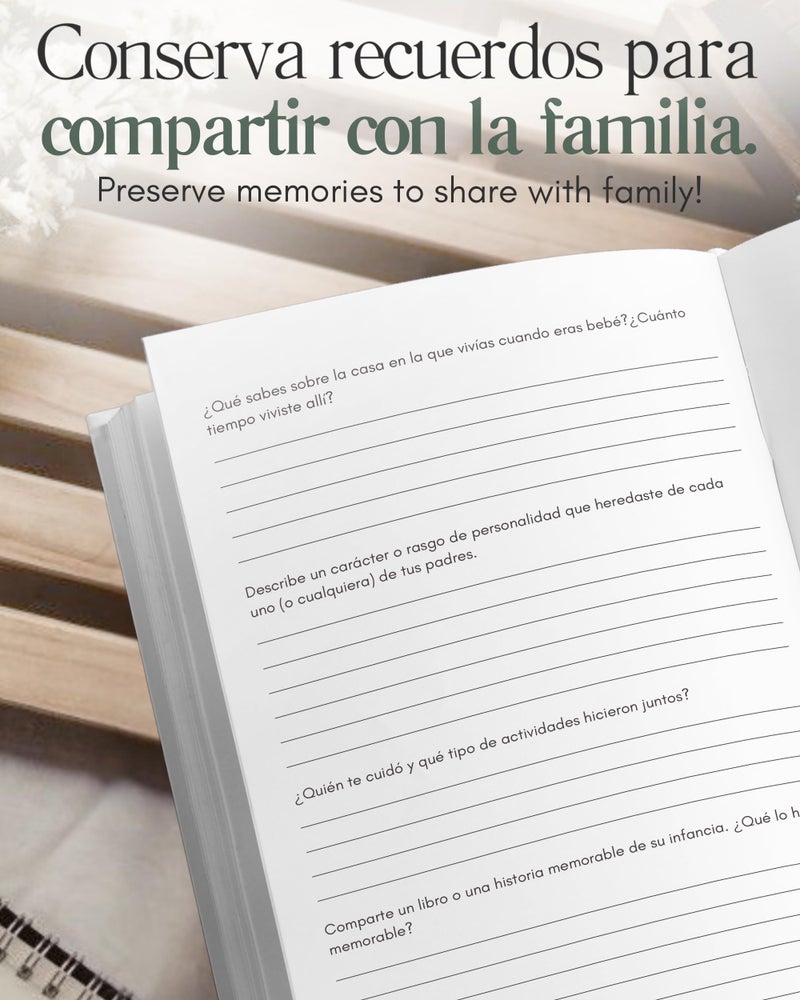 Coco & Lan MamÃ¡, comparte tu historia conmigo (Tapa dura): 250+ Preguntas, Libro de recuerdos y memorias, Regalo personalizado para MamÃ¡, DÃ­a de la Madre, CumpleaÃ±os, Aniversario y Navidad. (EdiciÃ³n en espaÃ±ol) - Image 4