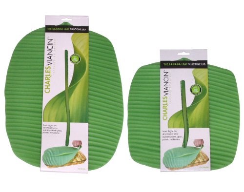 Charles Viancin The Banana Leaf Lid Medium & Large Silicone Suction Lid & Food Cover (Set of 2) - Image 1