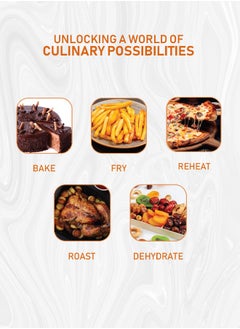 Leibonn Dual Zone Digital Air Fryer, 2 Drawers, 9L,Equipped with VORTEX Air Frying Technology, 6-in-1,Uses No Oil, Max Crisp, Roast, Bake, Reheat, Dehydrate, Cook 10 Portions,Non-Stick Dishwasher Safe Baskets  - Image 5
