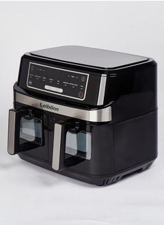 Leibonn Dual Zone Digital Air Fryer, 2 Drawers, 9L,Equipped with VORTEX Air Frying Technology, 6-in-1,Uses No Oil, Max Crisp, Roast, Bake, Reheat, Dehydrate, Cook 10 Portions,Non-Stick Dishwasher Safe Baskets  - Image 2