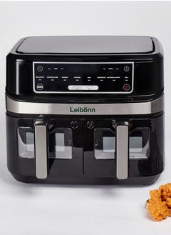 Leibonn Dual Zone Digital Air Fryer, 2 Drawers, 9L,Equipped with VORTEX Air Frying Technology, 6-in-1,Uses No Oil, Max Crisp, Roast, Bake, Reheat, Dehydrate, Cook 10 Portions,Non-Stick Dishwasher Safe Baskets  - Image 4