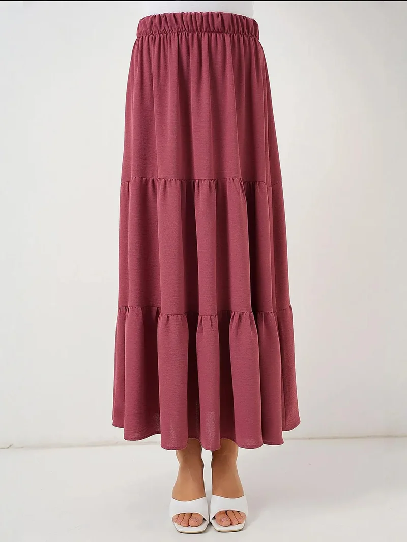 Big Dart Dusty Rose Pink BDART Textured Maxi Skirt for Women | Best Price UAE