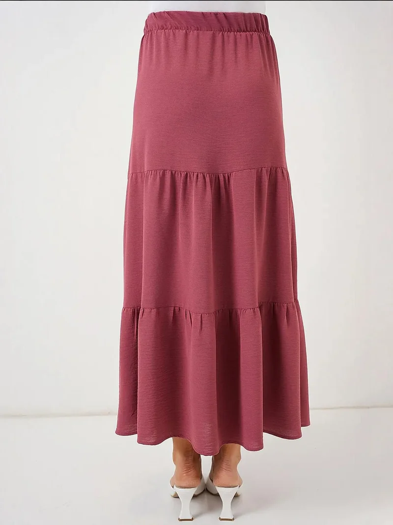 Big Dart Dusty Rose Pink BDART Textured Maxi Skirt for Women | Best Price UAE