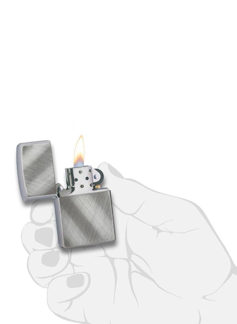 Zippo 28182 ولاعة مقاومة للرياح بتصميم متقاطع من الكروم المصقول - Image 5
