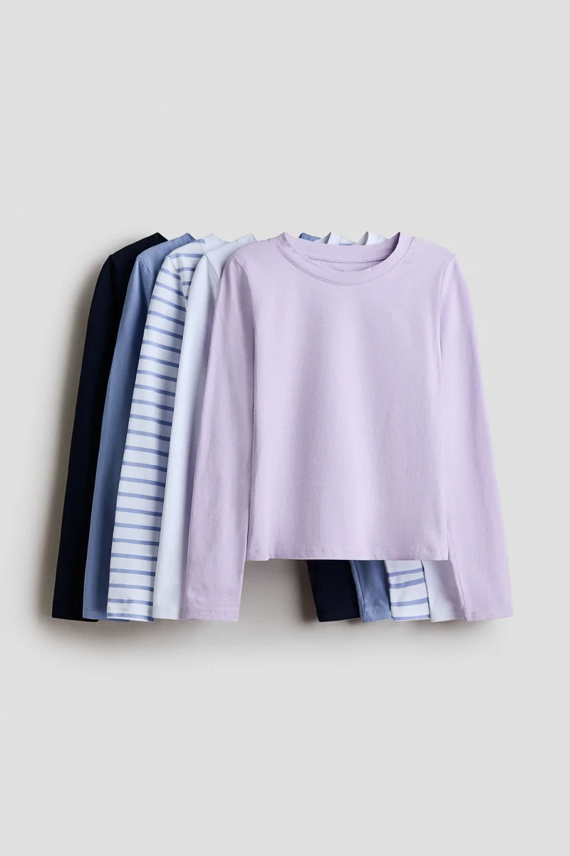 اتش اند ام بلوزات قطنية - عبوة من 5 قطع