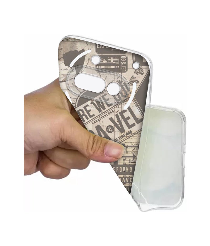 Casotec Travel Design Printed Silicon Soft TPU Back Case Cover for Nothing Phone (3a) 5G - Image 4