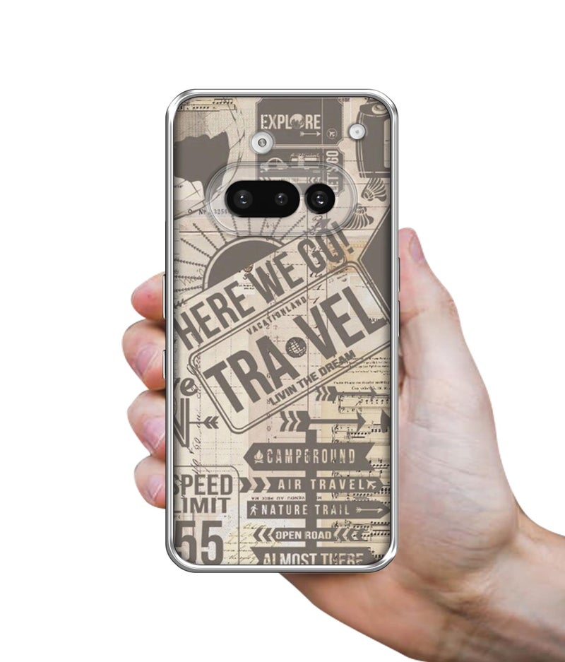 Casotec Travel Design Printed Silicon Soft TPU Back Case Cover for Nothing Phone (3a) 5G - Image 3