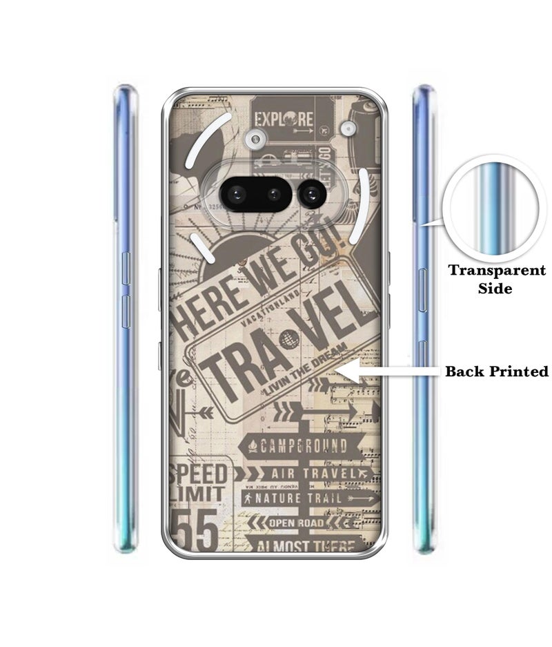 Casotec Travel Design Printed Silicon Soft TPU Back Case Cover for Nothing Phone (3a) 5G - Image 2
