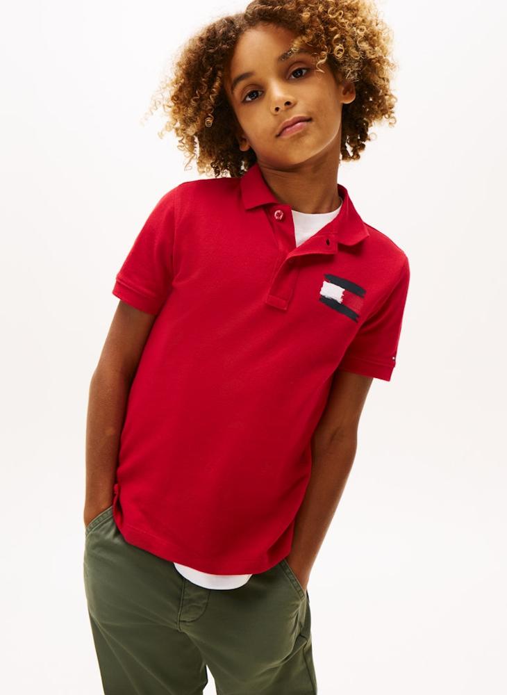 TOMMY HILFIGER Kids Flag Polo - Image 1