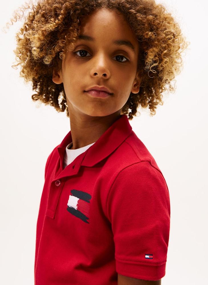 TOMMY HILFIGER Kids Flag Polo - Image 3