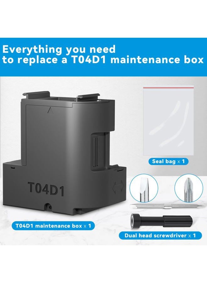 Poschink T04D1 T04D100 Ink Maintenance Box for ET-15000 ET-3750 ET-3760 WF-2860 ET-4760 ET-3850 ET-4850 XP-5100 ET-3710 ET-5150 ET-3830 ET-M1000 ST-3000 ET-M2170 Printers TO4D1/TO4D100/EWMB2/04D1 - Image 5