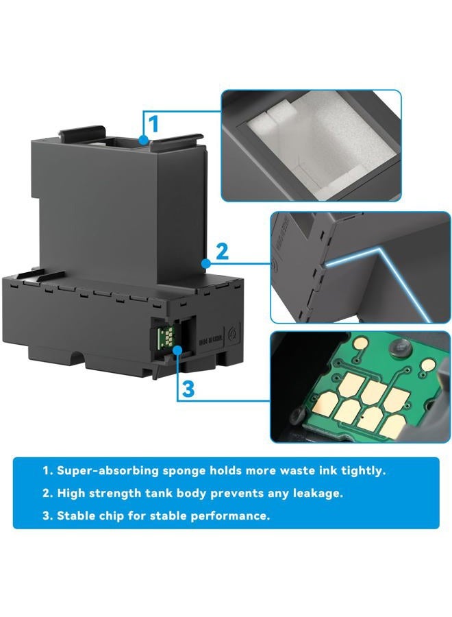 Poschink T04D1 T04D100 Ink Maintenance Box for ET-15000 ET-3750 ET-3760 WF-2860 ET-4760 ET-3850 ET-4850 XP-5100 ET-3710 ET-5150 ET-3830 ET-M1000 ST-3000 ET-M2170 Printers TO4D1/TO4D100/EWMB2/04D1 - Image 4