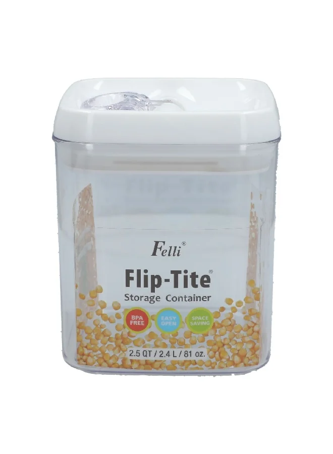 Felli Stackable Transparent Design Flip-Tite Storage Container Clear 81 oz NLQ607A-60