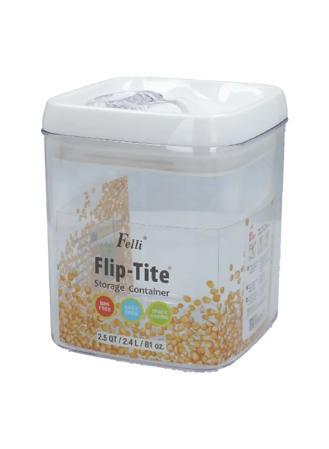 Felli Stackable Transparent Design Flip-Tite Storage Container Clear 81 oz NLQ607A-60