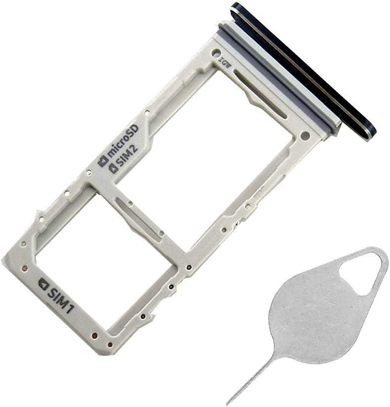 Bestdealing Note 10 Plus Dual SIM Card Tray Holder Replacement for Samsung Galaxy Note10+ Note10 Plus 6.8" SM-N975F SM-N975U N9750 with Needle (Not for Single Card Version) (Not for Note10) (Black) - Image 1