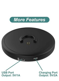 GULFLINK Speaker Charging Base, Portable Home Speaker Charging Cradle with USB Cable Replacement (Black)  - Image 4