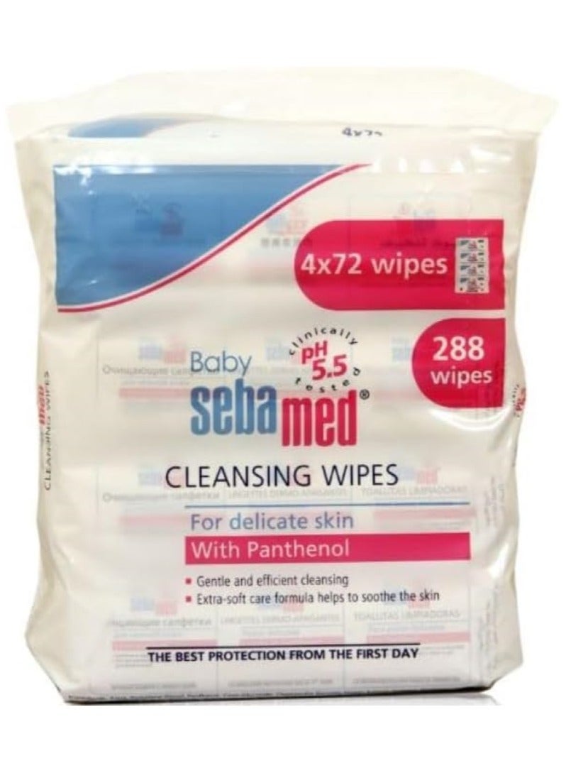 Sebamed Baby Cleansing Wet Wipes With Panthenol 288 Pieces Pack - Image 1