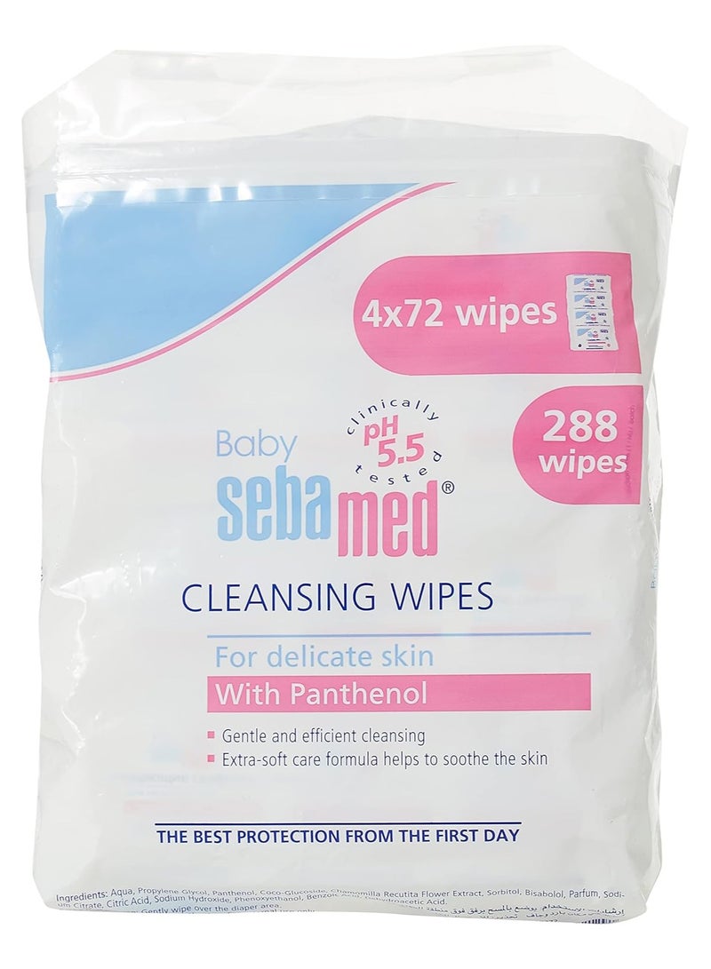 Sebamed Baby Cleansing Wet Wipes With Panthenol 288 Pieces Pack - Image 2