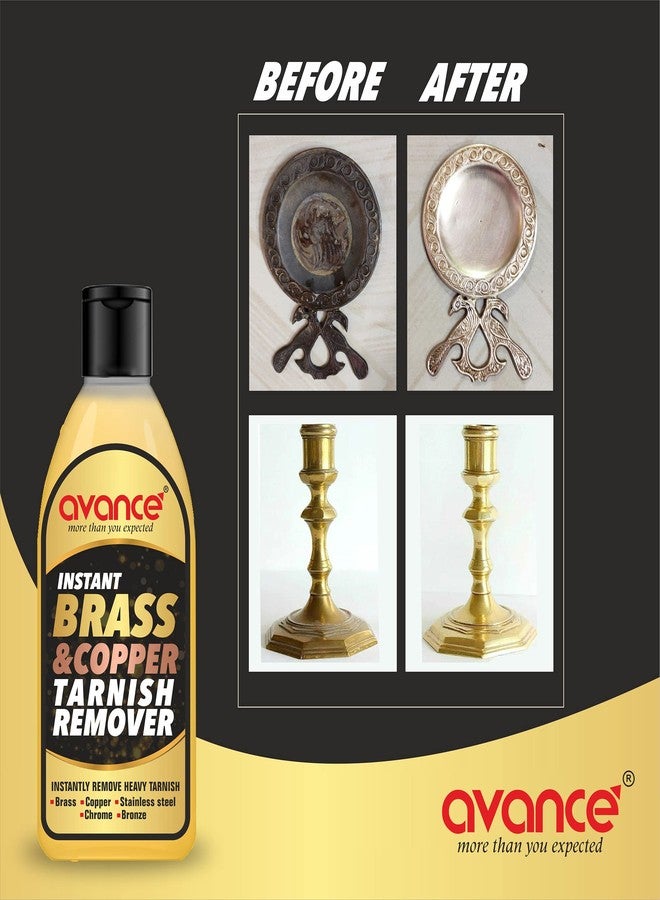 Avance Brass and Copper Tarnish Remover (Metal Cleaner), Powerful Organic Formula for Chrome, Copper, Brass, Bronze, Nickel and Stainless Steel. All Metal Cleaning Liquid Polish (210ml x 2) - Image 3