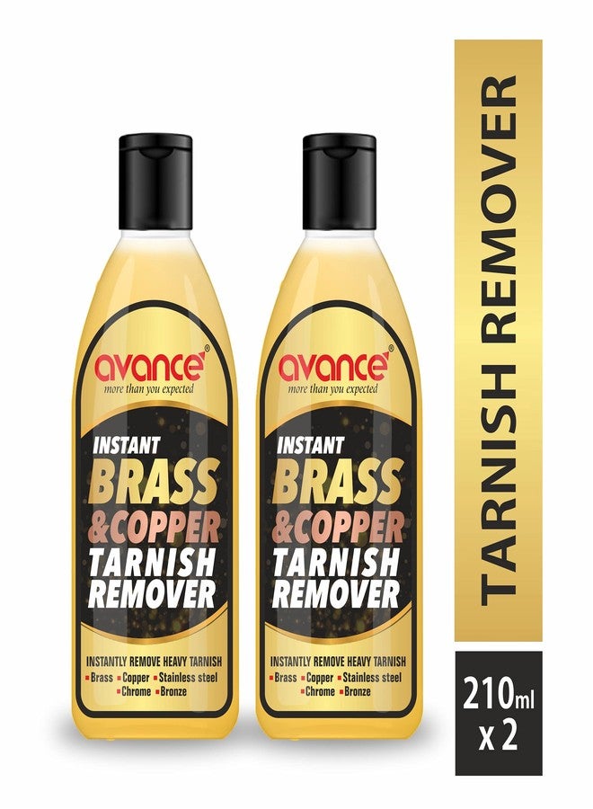 Avance Brass and Copper Tarnish Remover (Metal Cleaner), Powerful Organic Formula for Chrome, Copper, Brass, Bronze, Nickel and Stainless Steel. All Metal Cleaning Liquid Polish (210ml x 2) - Image 2