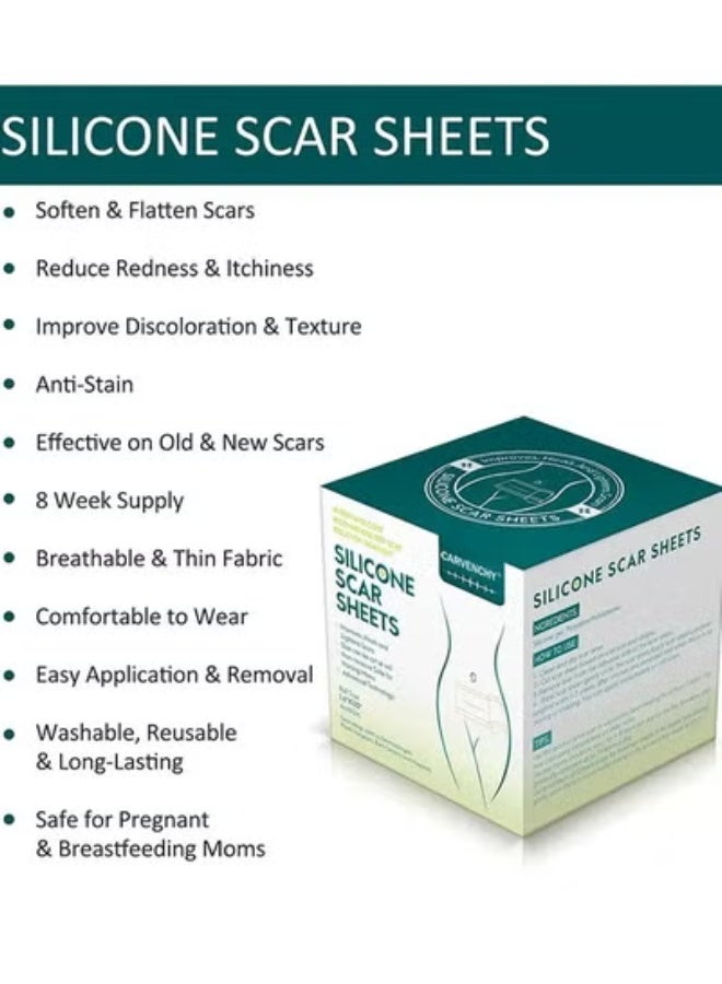CARVENCHY Silicone Scar Tape Roll Scar Silicone Strips Reusable Professional Scar Removal Sheets for Section Surgery Burn - Image 4