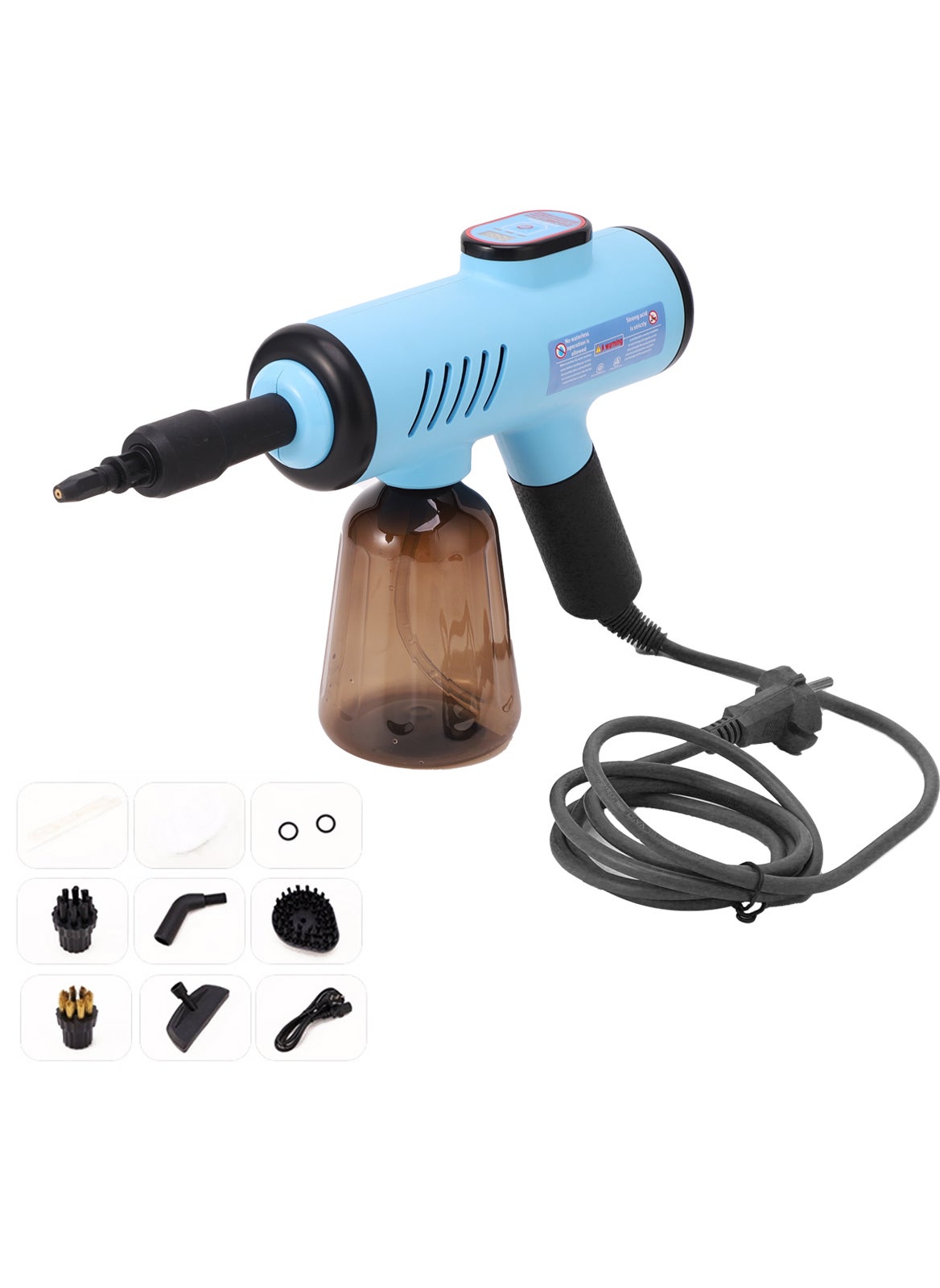 1200W Handheld Cleaning Gun High Temperature and High Pressure Steam Cleaning Machine, Kettle Capacity 600ml, Steam Temperature 105℃/131℃ Steam Cleaners Are Suitable For Kitchens, Living Rooms, And Car Interiors