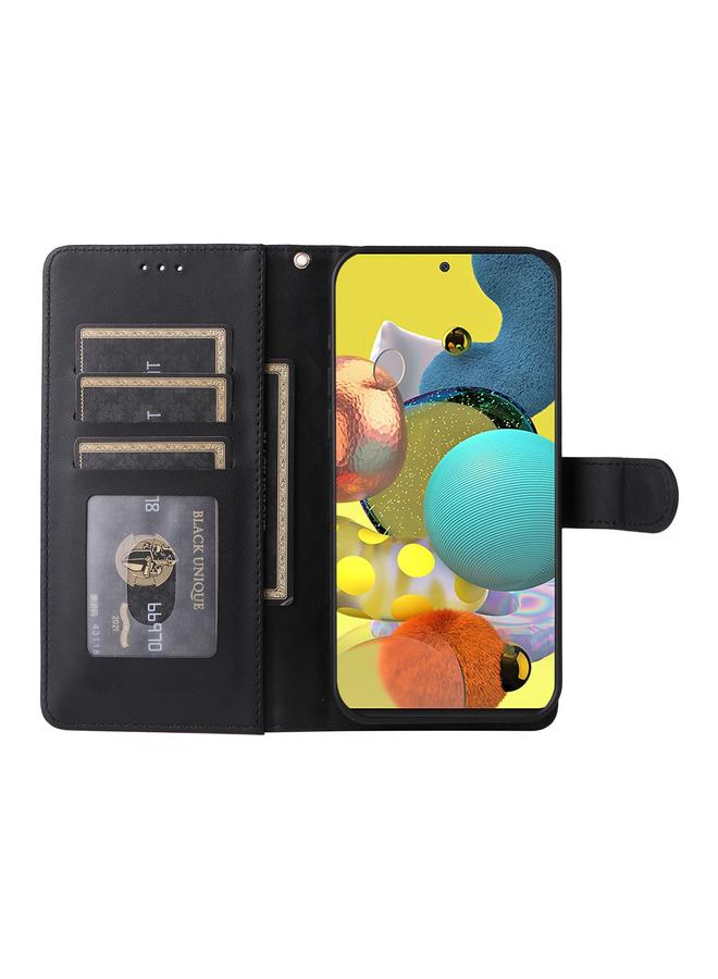 اس-توب جراب لهاتف Samsung Galaxy A51 5G جراب هاتف جلدي شبكي ماسي قابل للطي - Image 4