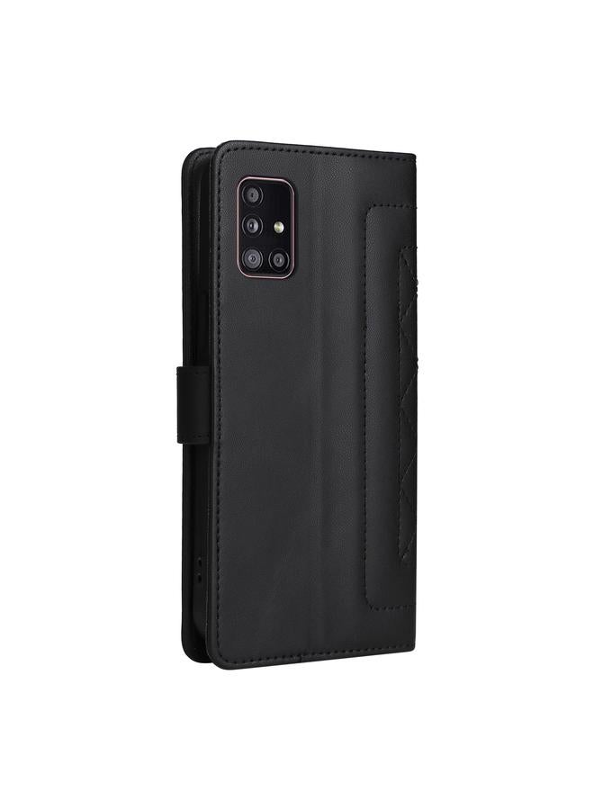 اس-توب جراب لهاتف Samsung Galaxy A51 5G جراب هاتف جلدي شبكي ماسي قابل للطي - Image 3