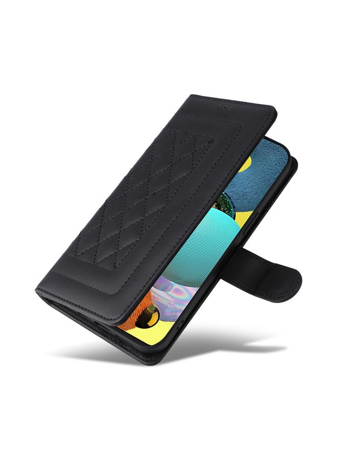 اس-توب جراب لهاتف Samsung Galaxy A51 5G جراب هاتف جلدي شبكي ماسي قابل للطي - Image 5