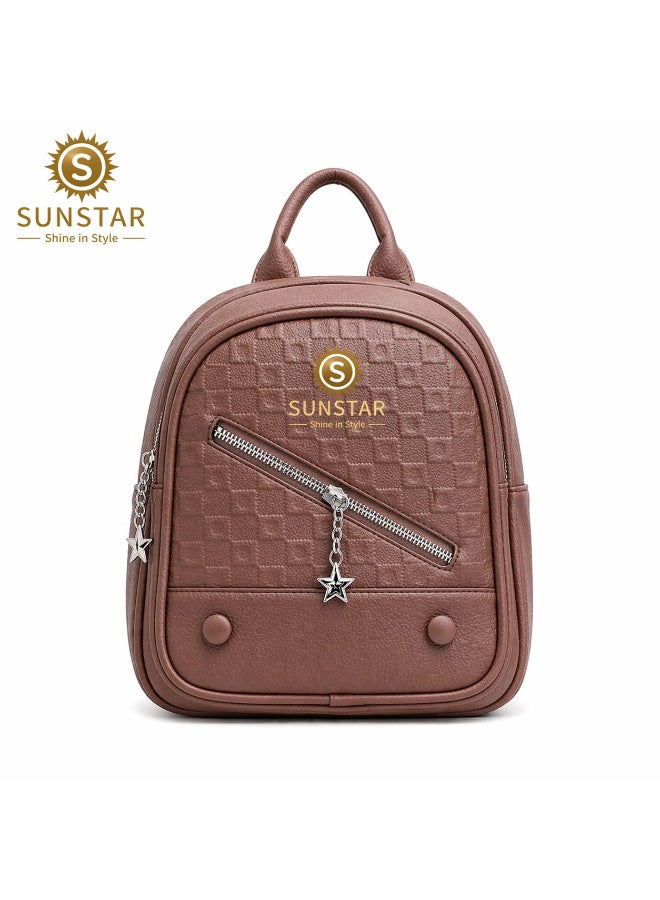 SUNSTAR Mini Backpack for Women & Girls – Stylish Compact Fashion Bag with Zipper Pocket