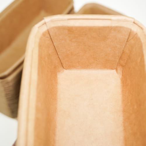 Lxmxgk 50PCS Paper Loaf Pan, Rectangle Loaf Pans, Disposable Baking Loft Mold, Kraft Bread Loaf Pan, Disposable Paper Baking Loft Pans, Microwave Oven Freezer Safe (Medium) - Image 3