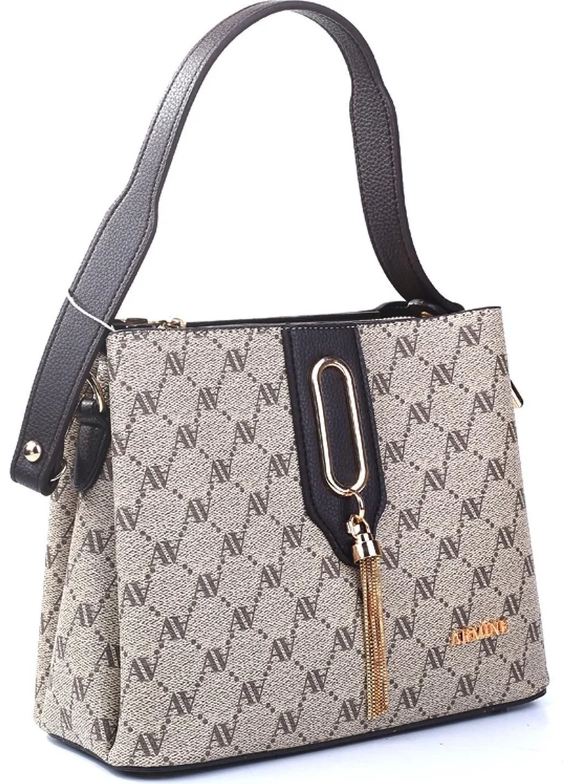 ARMINE 361-NOTA Mink Printed Women's Hand & Shoulder Bag - 25 x 19 x 14 - 03145