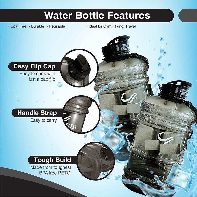 Delzon Delzon 25 Litre Water Bottle BPA Free Large Gym Water Bottle BPA Free Bottle Quick Flow Cap For Training Hiking Outdoor Sports use Multi Color - Image 4