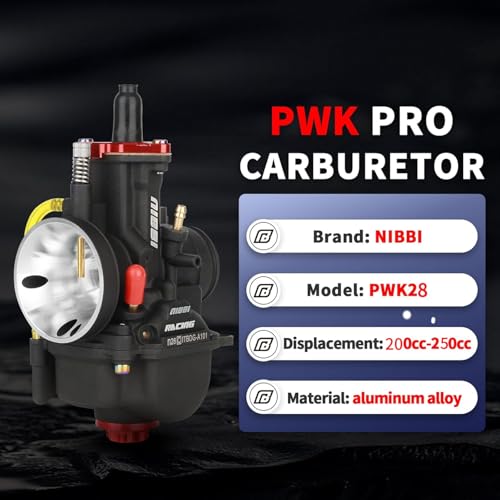 NIBBI Carburetor PWK 28mm Motorcycle, 200cc-250cc Power Carb With Carb Jets, Fit GY6 Engine Dirt Bike Mini Bike SSR TTR Apollo HAWK250 TaoTao ATV - Image 3