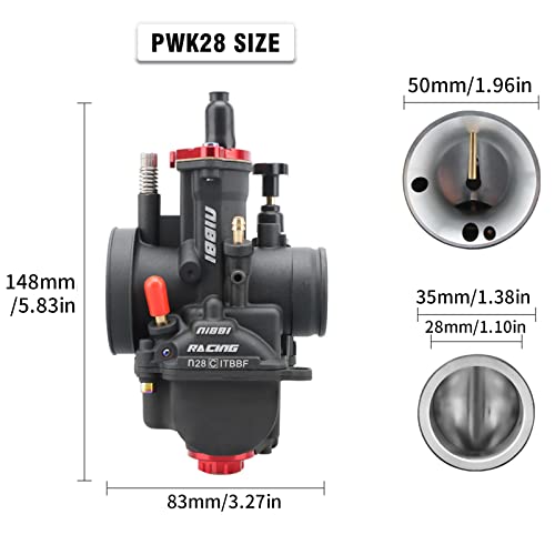 NIBBI Carburetor PWK 28mm Motorcycle, 200cc-250cc Power Carb With Carb Jets, Fit GY6 Engine Dirt Bike Mini Bike SSR TTR Apollo HAWK250 TaoTao ATV - Image 2