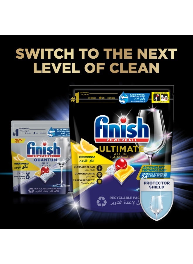 Finish Quantum All in 1 Dishwasher Tablets Lemon Sparkle Scent 2 x 50 Tabs - Image 5