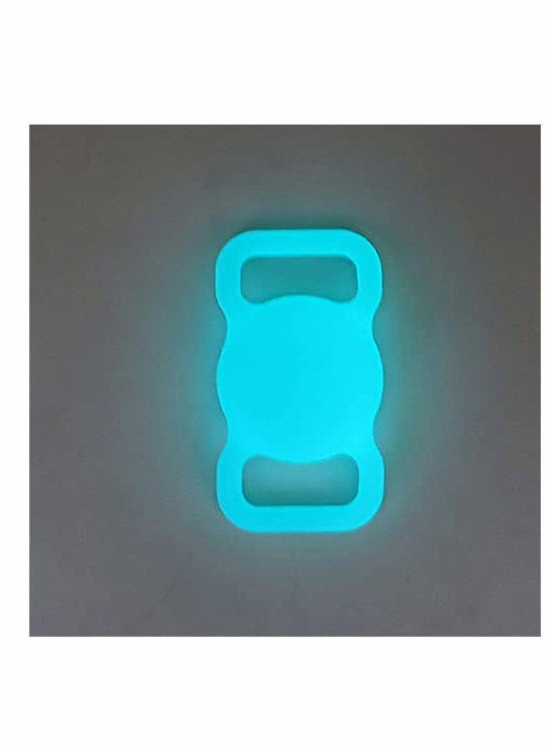 كاست ويف Pet Collar Cases Compatible with Apple Airtag, Silicone Dog Cat Collars Protective GPS Finder Case, Glow Loop Holder for Airtag Anti Lost Device (2 Pack, Wine Red, Orange ) - Image 3