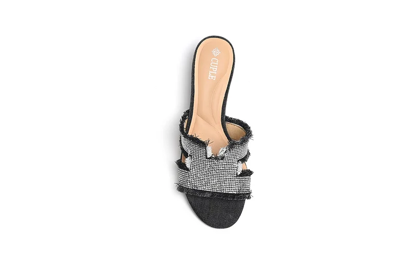 Cuple Sling back Embellished Platform Pumps