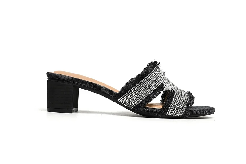 Cuple Sling back Embellished Platform Pumps