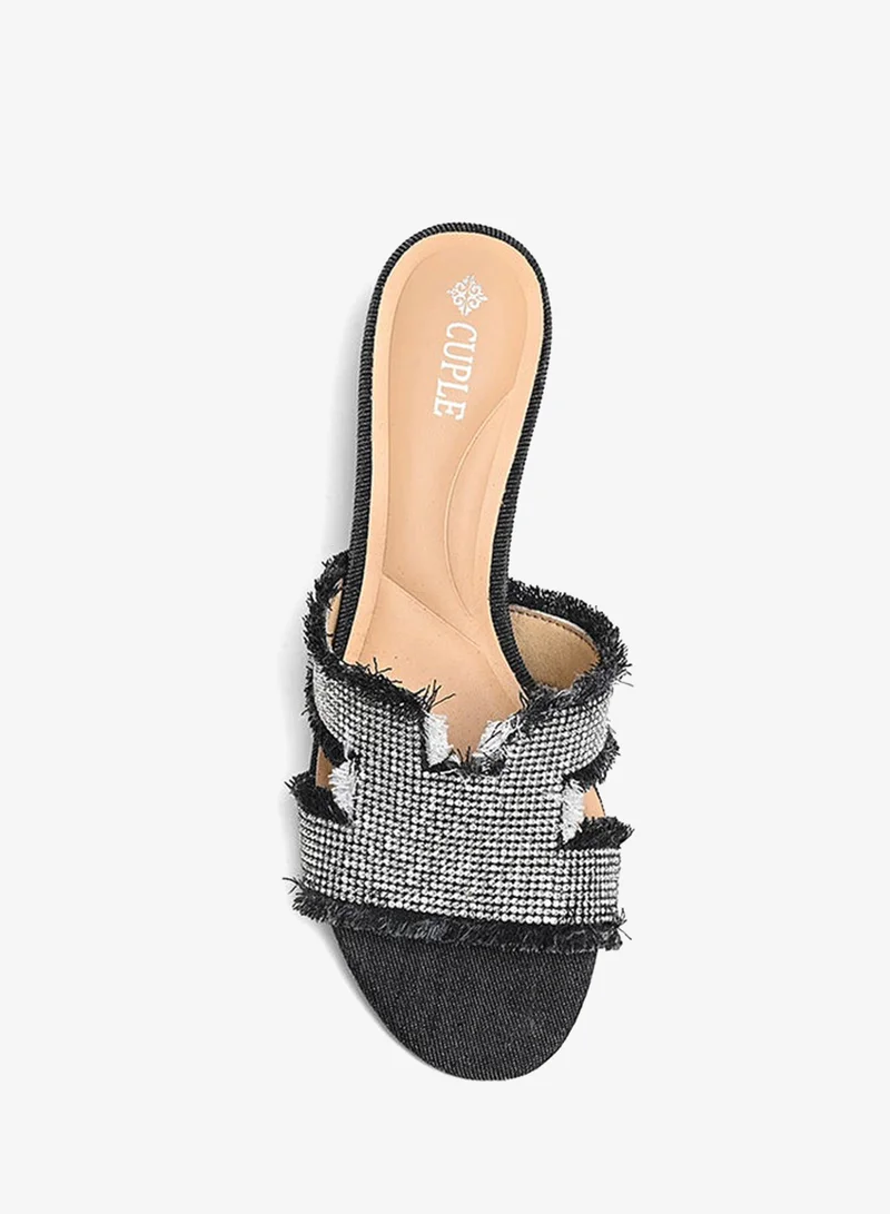 Cuple  Sling back Embellished Platform Pumps for Women | Best Price UAE