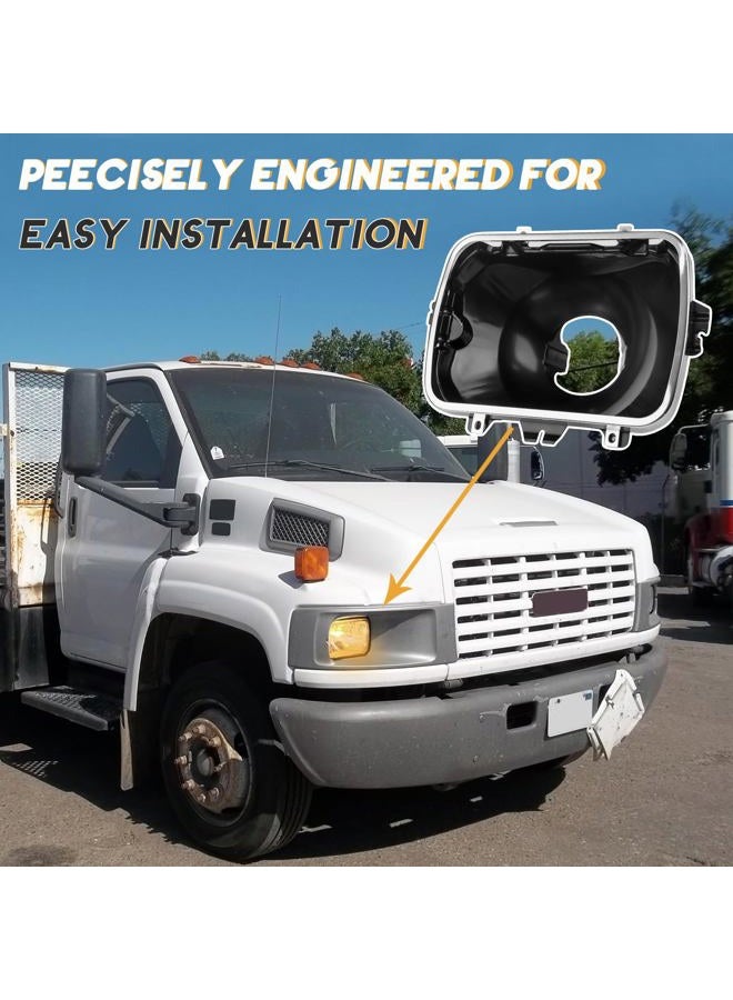 BHB 2P Headlight Mounting Bucket Kit 5x7 Compatible with 42437 Headlamp Mounting Replacement for Chevrolet Express GMC Cadillac Pontiac Oldsmobile Buick Savana 1500 2500 3500 Safari Yukon Topkick - Image 4