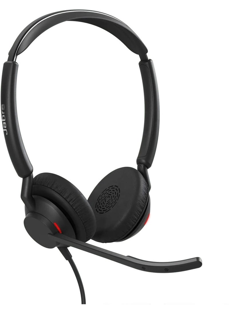جابرا سماعة رأس سلكية ستيريو USB Engage 50 II (USB-A/USB-C)، سماعة مركز الاتصال الاحترافية مع ميكروفونات تقليل الضوضاء، وضوح صوت متقدم، حماية السمع (SafeTone)، تحكمات مكالمات مدمجة، معتمدة من Microsoft Teams/Zoom | 5099-299-2169 - Image 1