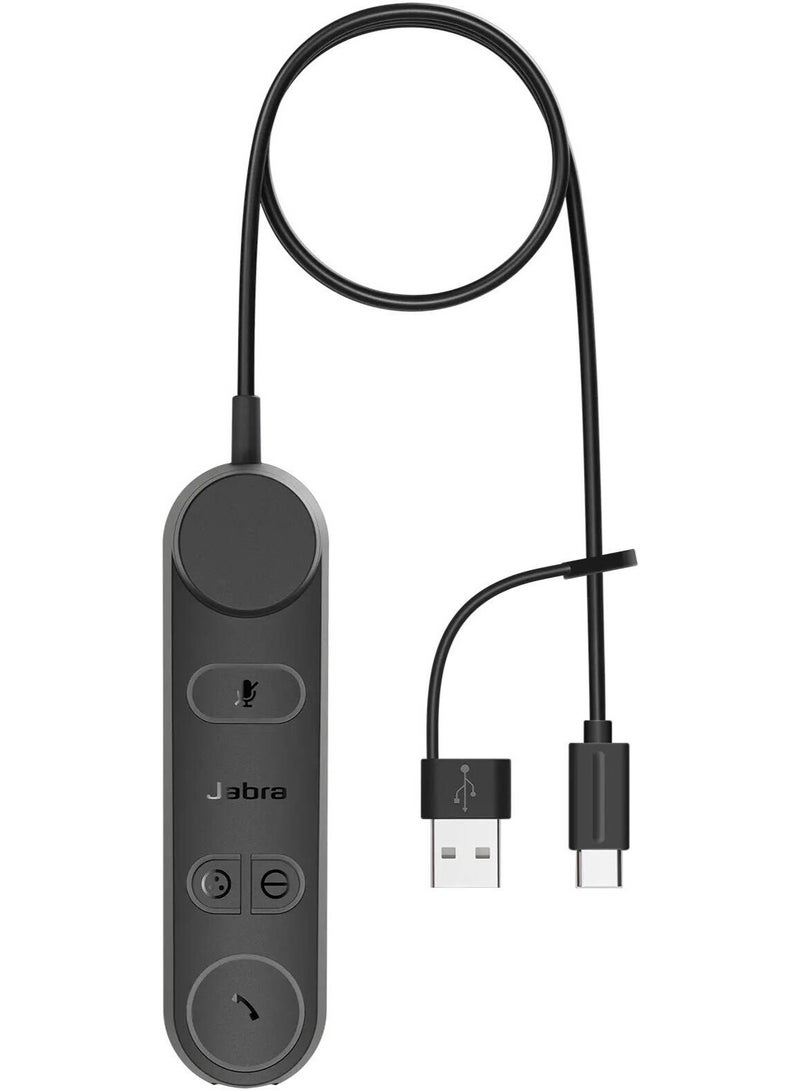 جابرا سماعة رأس سلكية ستيريو USB Engage 50 II (USB-A/USB-C)، سماعة مركز الاتصال الاحترافية مع ميكروفونات تقليل الضوضاء، وضوح صوت متقدم، حماية السمع (SafeTone)، تحكمات مكالمات مدمجة، معتمدة من Microsoft Teams/Zoom | 5099-299-2169 - Image 3
